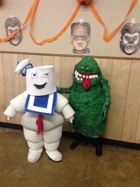Halloween Costume Ideas Slimer Stay Puft Marshmallow Man Disfraces Carnaval Fantasmas