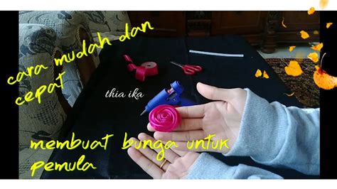 Akhirnya., anggitsaflower mempunyai waktu untuk membuat tutorial. Cara membuat bunga dari pita satin untuk pemula - YouTube