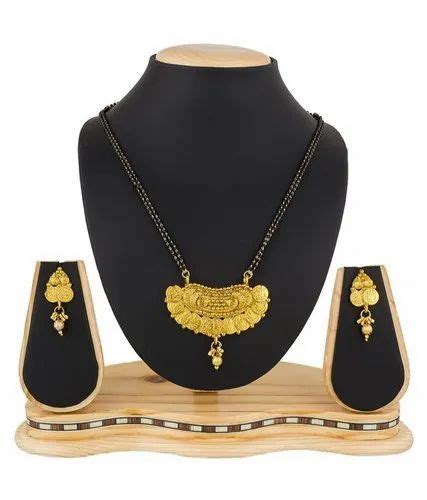 Ankur Traditional Laxmi Temple Gold Plated Mangalsutra Set For Women At