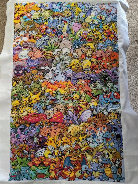 Pokemon Fan Shows Off A Cross Stitch That Took 3 Years To Complete The Gonintendo Archives