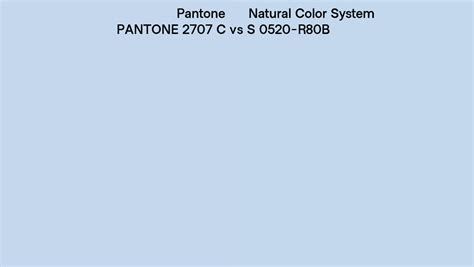 Pantone 2707 C Vs Natural Color System S 0520 R80b Side By Side Comparison