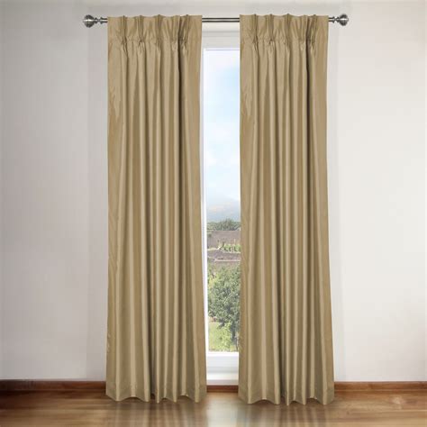 Shop Elaine Taupe Pinch Pleat Curtain Panel Pair Free Shipping On