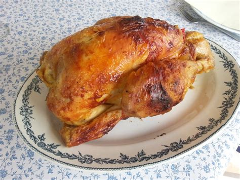 Poulet sorti du four