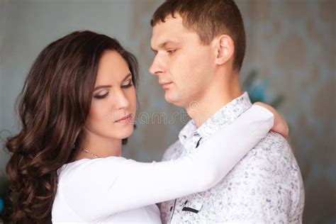 Close Up Of A Mature Couple Hugging Stock Image Image Of Heads Love 82366529
