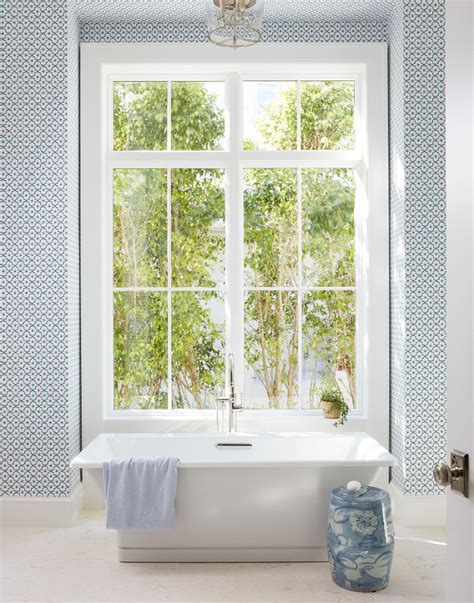 Blue Bathroom Wallpaper Patterns
