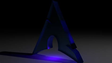 Download Stylish Arch Linux Logo Blue Version Hd Wallpaper
