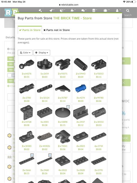 Rebrickable Part Buy Question Rlego