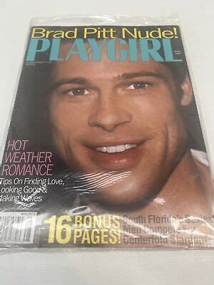 PLAYGIRL MAGAZINE NUDE BRAD PITT AUGUST 1997 ISSUE UNOPENED SEALED