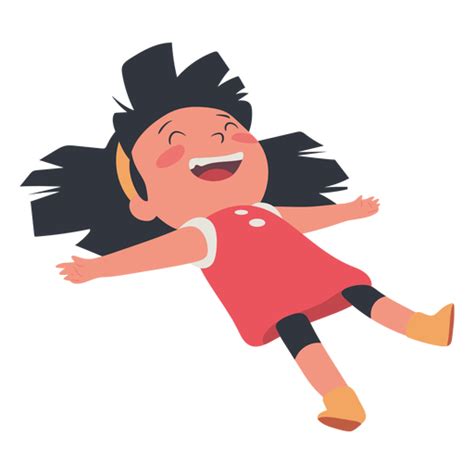 Happy Lying Girl Character Transparent Png And Svg Vector File