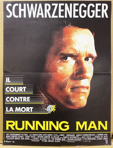 Running Man Arnold Schwarzenegger Movie Poster 40x60cm Tristar
