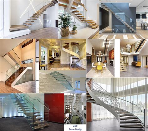 Railing and handrail (single post). China Modern Home/Company Solid Wood Floating Straight ...