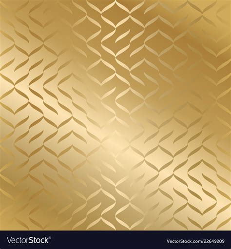 Geometric Seamless Golden Texture Gold Wrapping Vector Image