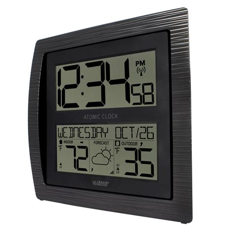 Atomic Clock And Weather Station With Indooroutdoor Temperature