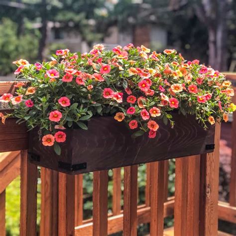 Diy Railing Planters For Your Deck Or Balcony Railing Planters Deck