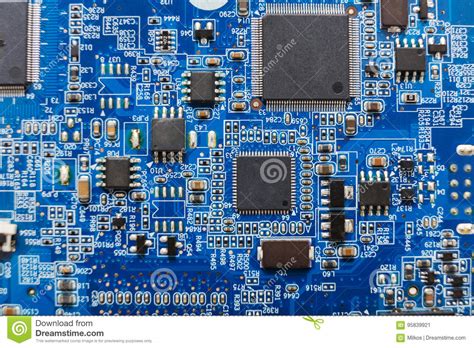 The simplest possible depiction of a computer is given below. Computer Motherboard Components Close Up, Top View Stock ...