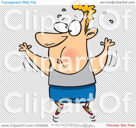 Royalty Free Rf Clip Art Illustration Of A Cartoon Exercising Man By