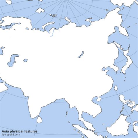 Blank Map Of Asia No Borders