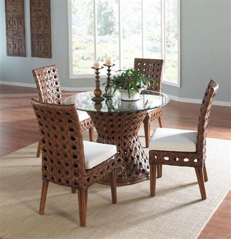 Indoor Wicker Dining Chairs Set Rattan Dining Chairs Wicker Dining