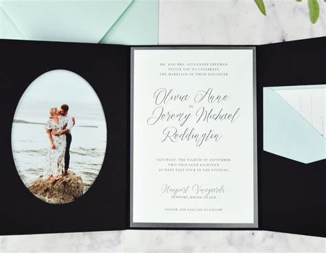 Diy Elegant Photo Wedding Invitation Cards And Pockets Design Idea Blog