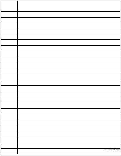Ms Word Lined Papers For Handwriting Practice Word