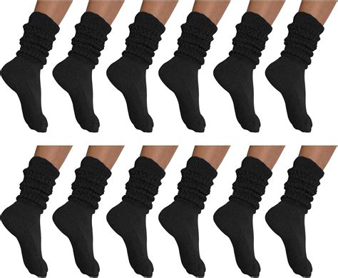 Mdr Womens Extra Long Extra Heavy Slouch Socks 12 Pairs