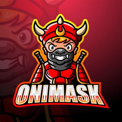 Oni Mask Mascot Esport Logo Design 5573954 Vector Art At Vecteezy