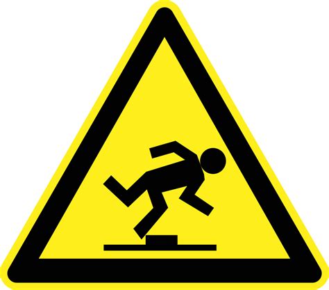 Onlinelabels Clip Art Trip Hazard Warning Sign