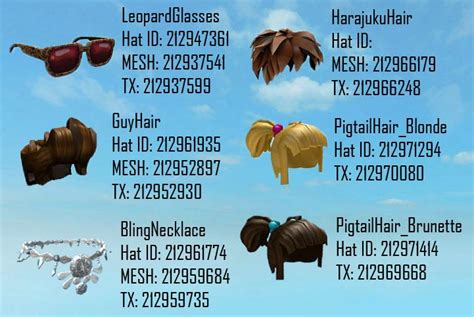 All the hair styles can be viewed easily on the table. Codes For Roblox Hats | How To Get Free Robux Without ...