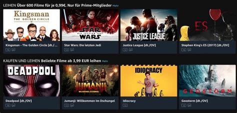 Amazon prime video's movie selection has tons of great films, so if you need a good movie to watch, it's a strong netflix alternative. Amazon Prime Video: Über 600 Filme für je 99 Cent leihen