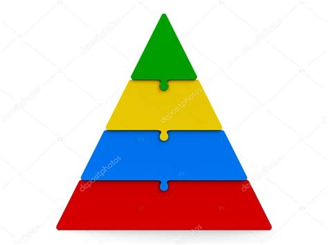 Four Color Puzzle Pyramid — Stock Photo © Oakozhan 110475416