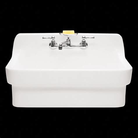 American Standard Wall Mount Utility Sink 1 Bowl White 22 Inl X 30