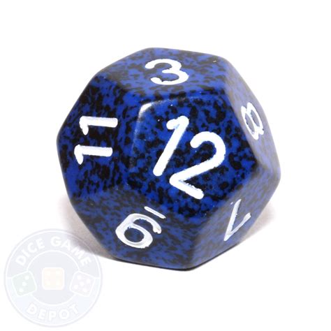 12 Sided Speckled Dice D12 Stealth Dice Game Depot