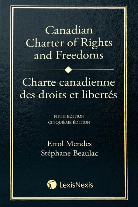 Canadian Charter Of Rights And Freedoms Th Edition Charte