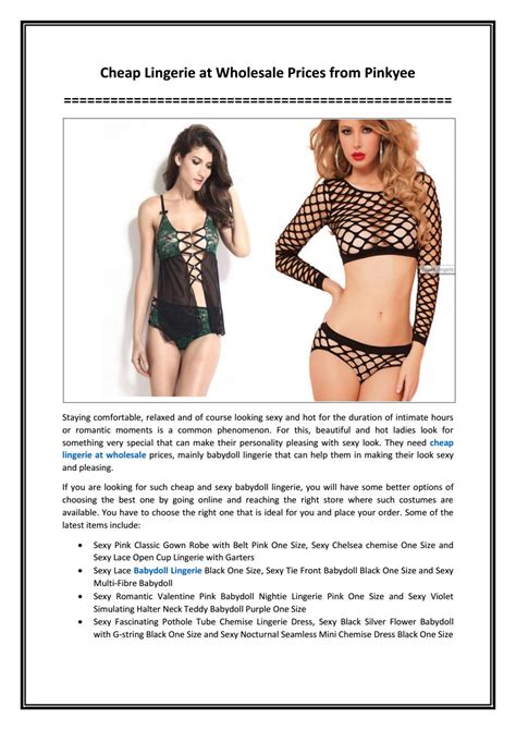Cheap Lingerie At Wholesale Prices From Pinkyee By Pinkyee Sexy Lingerie Issuu