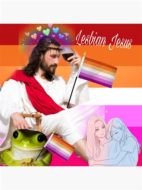 Lesbian Jesus Sticker For Sale By Treesbeehouse Redbubble