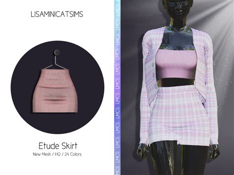 Юбка Etude Одежда Моды для Sims 4