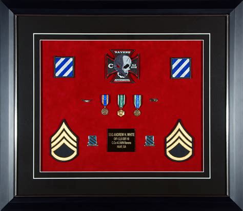 Gallery Custom Military Shadow Box Examples Framed Guidons