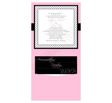 Pink And Black Wedding Invitations Polka Dots By Catharynne