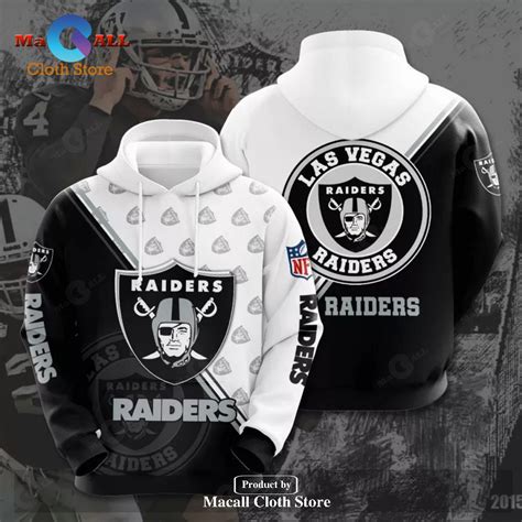 Nfl Las Vegas Raiders 3d Team Logo Hoodie Sweatshirt 3d Macall Cloth
