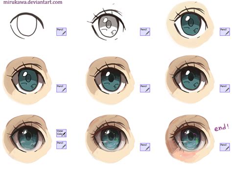 Anime Eye Tutorial By Mirukawa On Deviantart Anime Eyes Digital Art Tutorial Eye Drawing