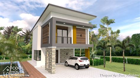 Two Storey House Plan With 3 Bedrooms And 2 Car Garage