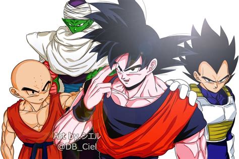Krillin Piccolo Goku And Vegeta Personajes De Dragon Ball Dragon