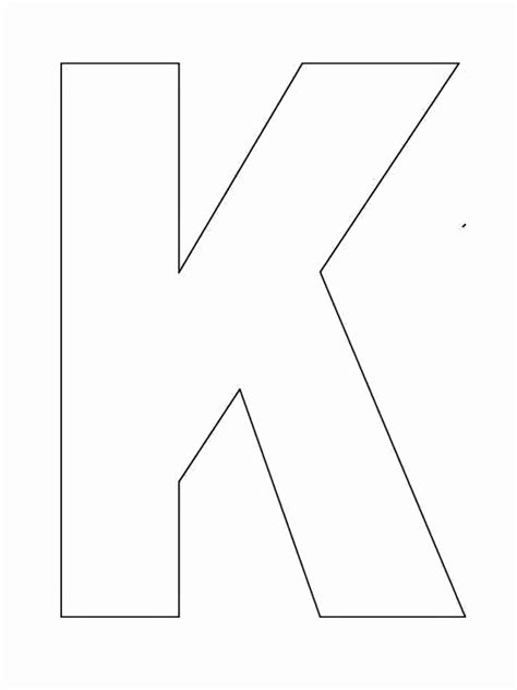 Printable Letter K Outline