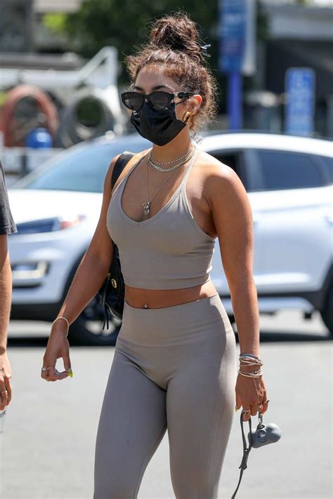 Vanessa Hudgens Displays Her Fit Physique In Matching Crop Top And Leggings As She Hits The Gym