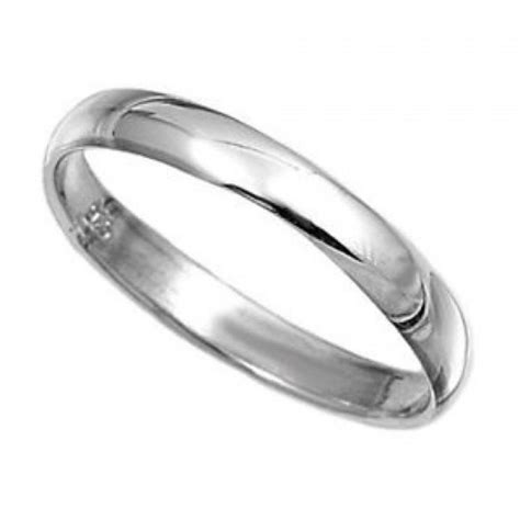 Solid 925 Sterling Ring 3mm Band Ring In Sizes G Z20 Different Sizes