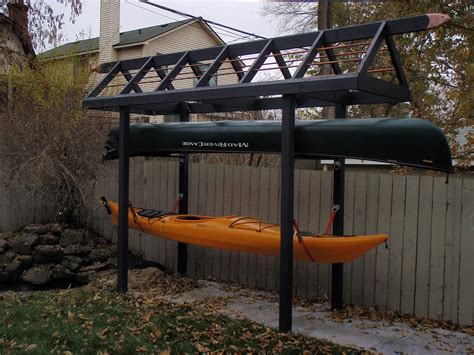 How To Build A Canoe Rack For Storage Images Stock Classic Power Boat Design