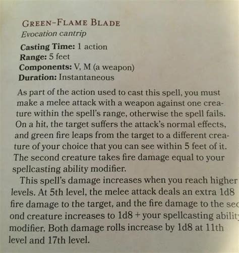 The combat skills they possess are enhanced by the magic they wield. New Green-Flame Cantrip! Thanks Acquisitions Incorporated! : DnD