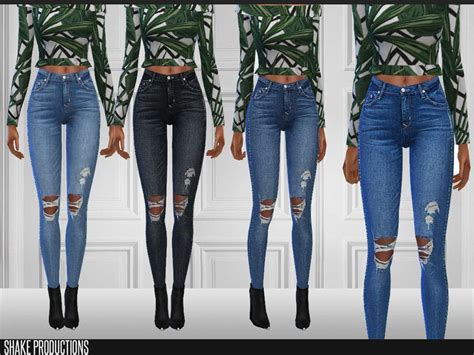 Скачать мод Рваные джинсы 170 бесплатно для Симс 4 на Sims4odezhda