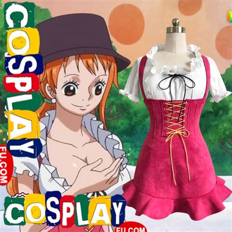 Custom Nami Cosplay Costume Deep Pink From One Piece