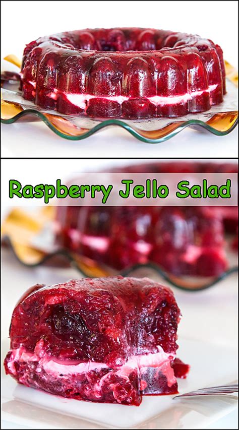 This cranberry jello salad is delicious and festive looking! Cran-Raspberry Jello Salad - Joy In Every Season